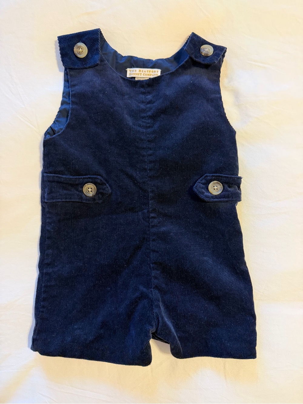 TBBC Blue Corduroy Jon Jon 12-18 months